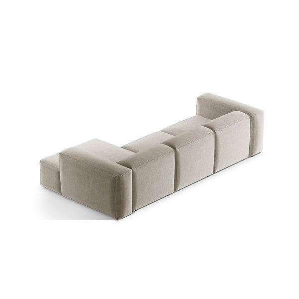Smėlio spalvos kampinė sofa (su dešiniuoju kampu/su gultu) Bergamo – Cosmopolitan Design-image-4