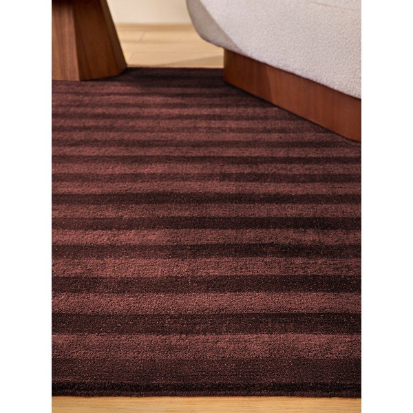 Rankų darbo bordo spalvos iš perdirbto pluošto kilimas 120x170 cm Connor – MADE-image-3