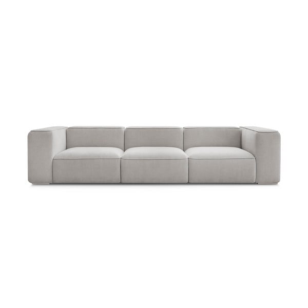 Sofa šviesiai pilkos spalvos 345 cm Zephyr – Bobochic Paris