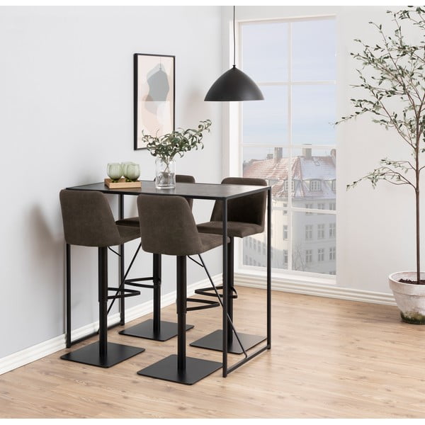Antracito spalvos reguliuojamo aukščio baro taburetė (sėdynės aukštis 78,5 cm) Avanja – Actona-image-1