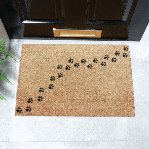 Iš kokoso pluošto grindų kilimėlis 40x60 cm Paw Prints – Artsy Doormats-image-4