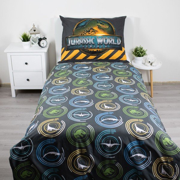 Iš medvilnės viengulė vaikiška patalynė 140x200 cm Jurassic World "T-Rex" – Jerry Fabrics-image-3