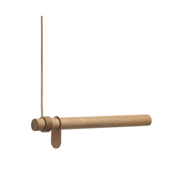 Natūralios spalvos iš ąžuolo masyvo sieninė lentyna 50 cm Swing – LIND DNA