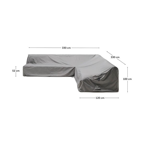 Sodo baldų apsauginis užvalkalas 330x330x100 cm Iria – Kave Home-image-4