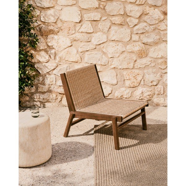 Natūralios spalvos medžio masyvo sodo krėslas Itani – Kave Home-image-1