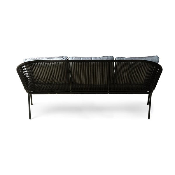 Juoda trivietė sodo sofa Bonami Selection North-image-2