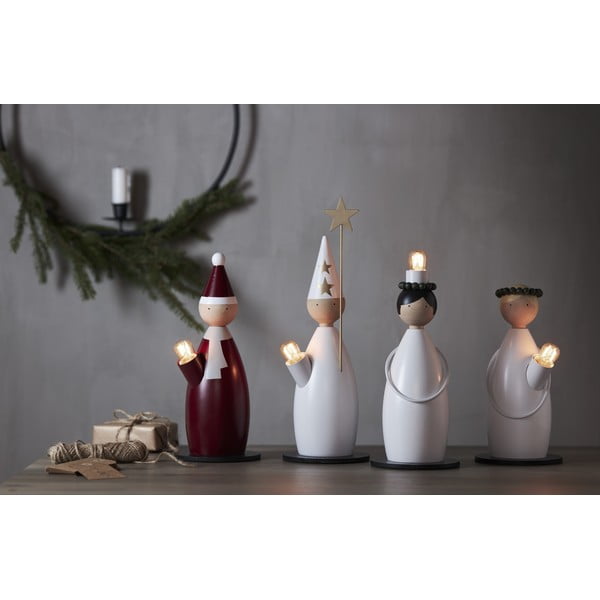 Šviečianti dekoracija baltos spalvos su Kalėdų motyvu ø 12 cm Lucia Classic – Star Trading-image-4