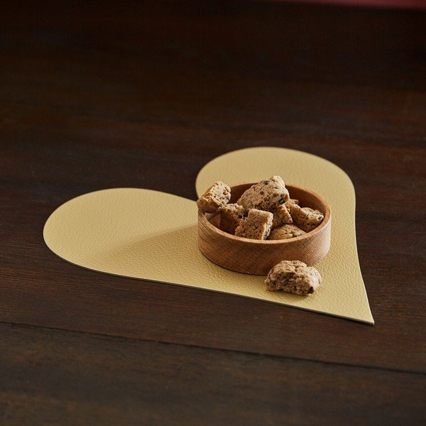 Iš eko odos padėkliukas 30x30 cm Heart Hippo – LIND DNA-image-1