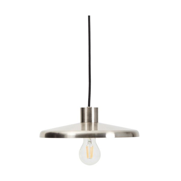 Sidabrinės spalvos kabantis šviestuvas su metaliniu gaubtu Nuvira – Kave Home