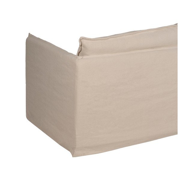 Kreminės spalvos iš lino sofa 210 cm – Ixia-image-4