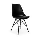 2 juodų kėdžių rinkinys su juodu metaliniu pagrindu Bonami Essentials Eco