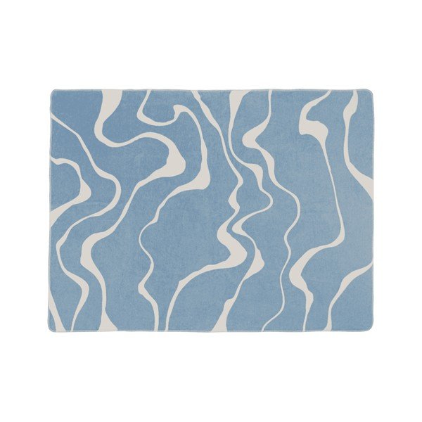 Mėlynos spalvos/kreminės spalvos antklodė ir pledas 150x200 cm Felu – noo.ma