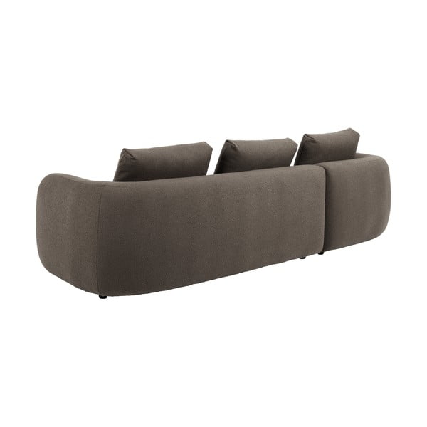 Kampinė sofa iš boucle pilkos spalvos/rudos spalvos (su dešiniuoju kampu) Imola – Bonami Selection-image-3