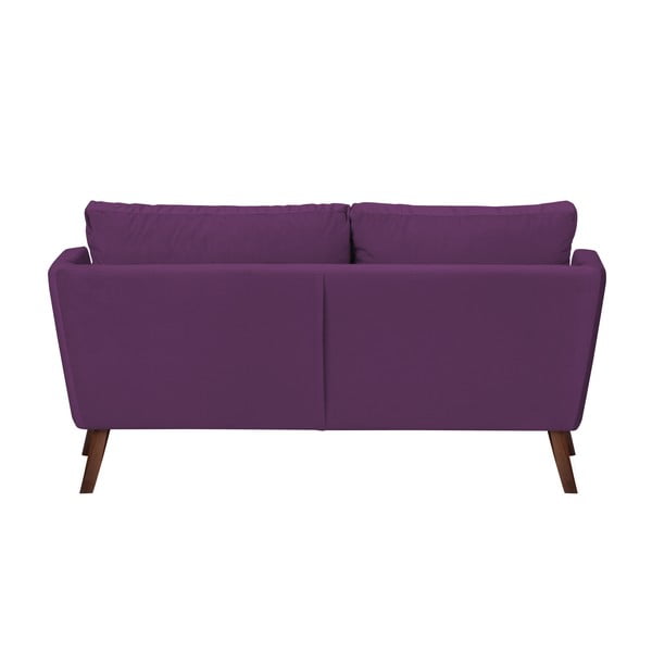 "Mazzini Sofas Elena" tamsiai violetinės spalvos trijų vietų sofa, su šezlongu dešiniajame kampe-image-4