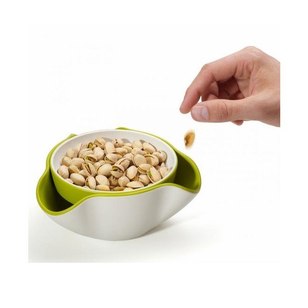 Dvigubas indas Double Dish, baltas/pilkas-image-3