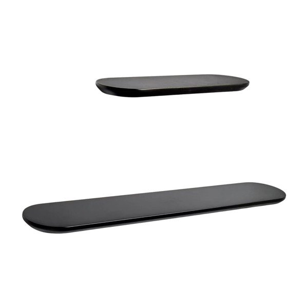 Juodos spalvos sieninės lentynos 2 vnt. 55 cm Arely – Kave Home
