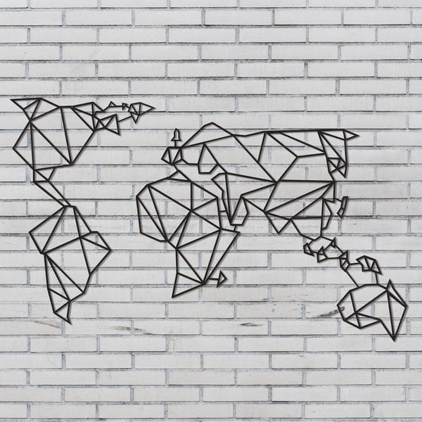 Juodos spalvos metalinė sienų dekoracija Homemania Decor World-image-3