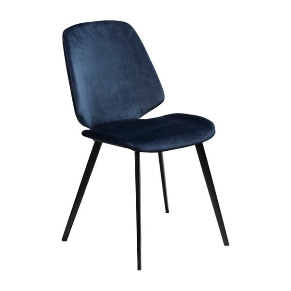 Tamsiai mėlyna DAN-FORM Denmark Swing Velvet valgomojo kėdė
