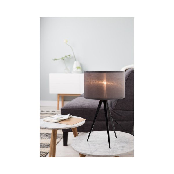 Juodos ir pilkos spalvos trikojis stalinis šviestuvas Zuiver, ø 28 cm-image-4