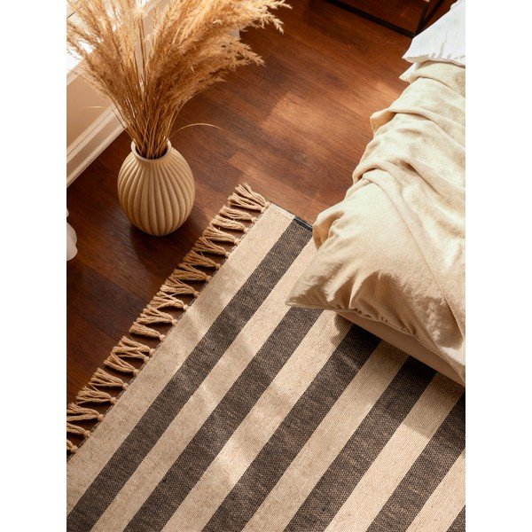 Rankų darbo juodos spalvos/kreminės spalvos iš džiuto kilimas 160x230 cm Playa – Hanse Home-image-3