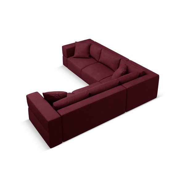 Kampinė sofa bordo spalvos (kintama) Esther – Milo Casa-image-3
