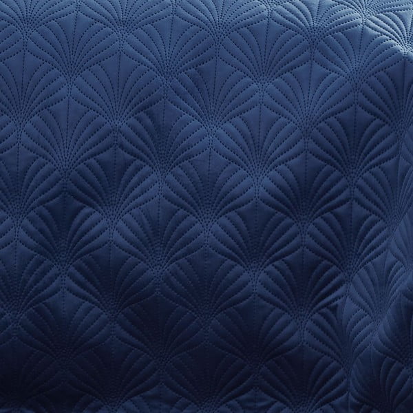 Mėlynas užvalkalas dvigulei lovai 220x230 cm Art Deco Pearl - Catherine Lansfield-image-1