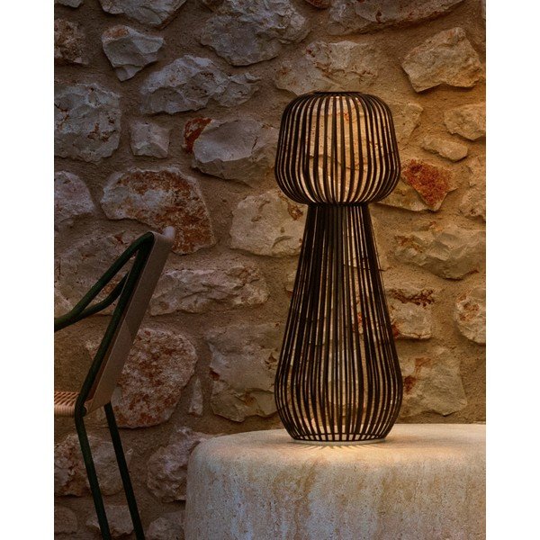 Stalinis lauko šviestuvas LED su pritemdymo funkcija saulės baterijos (aukštis 70 cm) Reiba – Kave Home-image-1