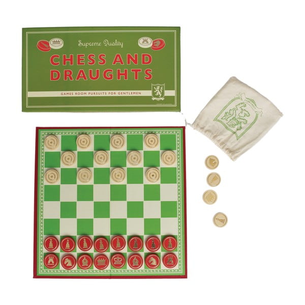Stalo žaidimas šachmatai ir šaškės Rex London Draughts