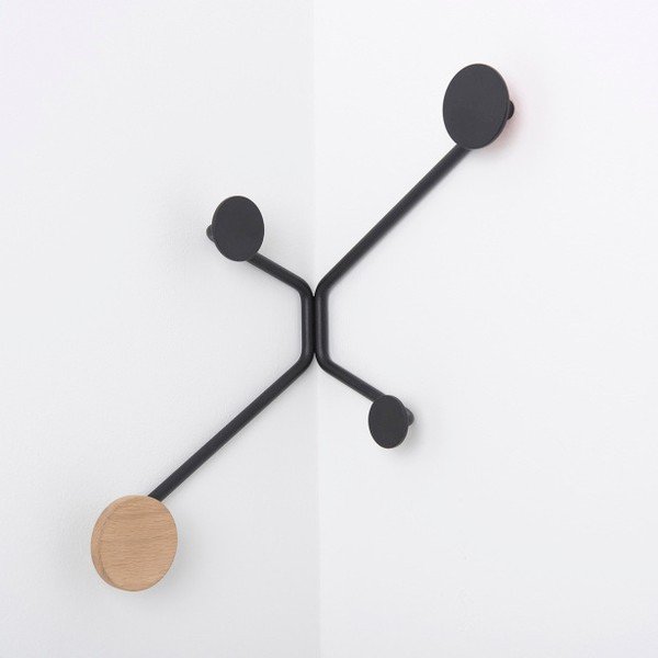 Juoda kampinė sieninė pakaba Gazzda Hook-image-2