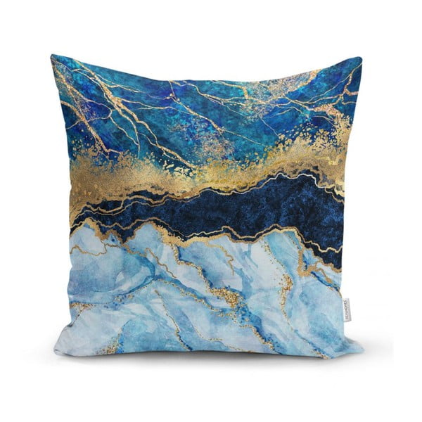 Pagalvės užvalkalas Minimalist Cushion Covers Marble With Blue, 45 x 45 cm