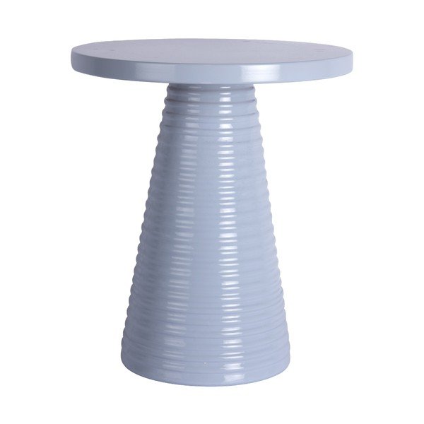 Iš metalo apvalios formos šoninis stalas ø 40 cm Catania Ribbed – Leitmotiv
