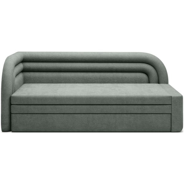 Žalios spalvos iš šenilinio audinio sulankstoma/su sandėliavimo vieta sofa su kairiuoju kampu 223 cm Fabillo – ELTAP