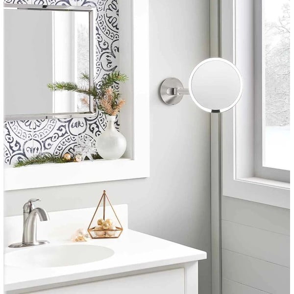 Sieninis/kosmetinis veidrodis (5x) su apšvietimu/didinantis ø 20 cm Sensor – simplehuman-image-1