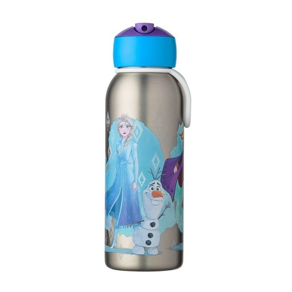 Iš nerūdijančio plieno vaikiškas buteliukas sidabrinės spalvos 350 ml Frozen 2 – Mepal
