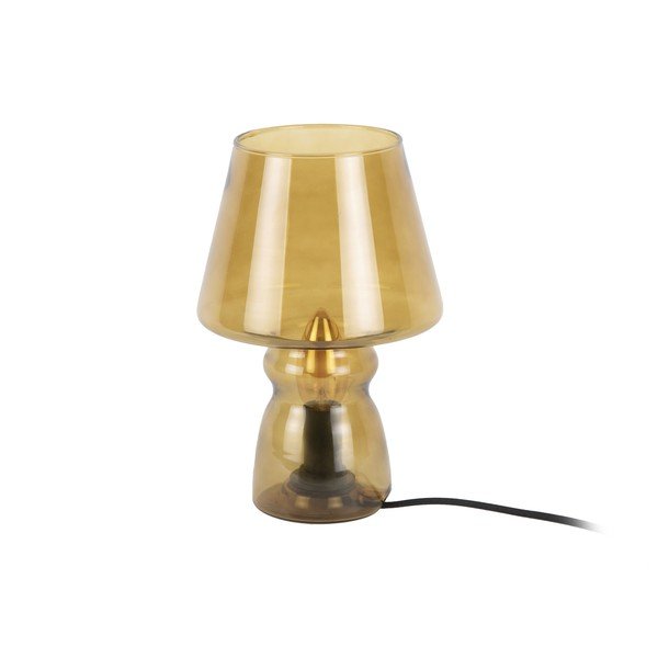 Geltonos spalvos stiklo stalinis šviestuvas Leitmotiv Glass, aukštis 25 cm-image-2