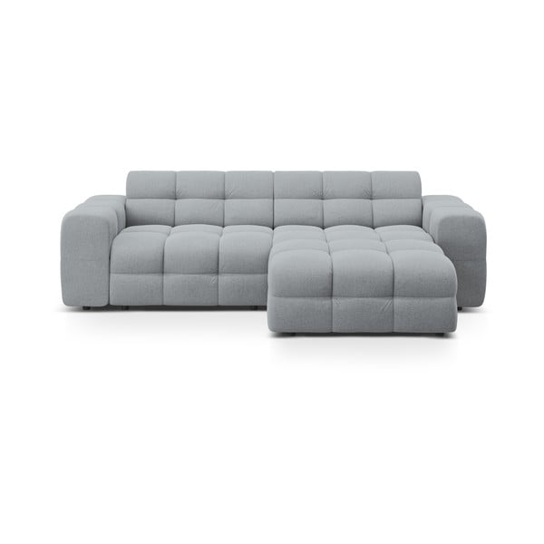 Pilkos spalvos kampinė sofa (su dešiniuoju kampu/su gultu) Kendal – Micadoni 