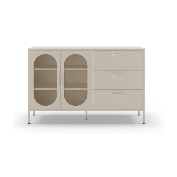 Šoninė spintelė kreminės spalvos 140x90 cm Diora – Marckeric