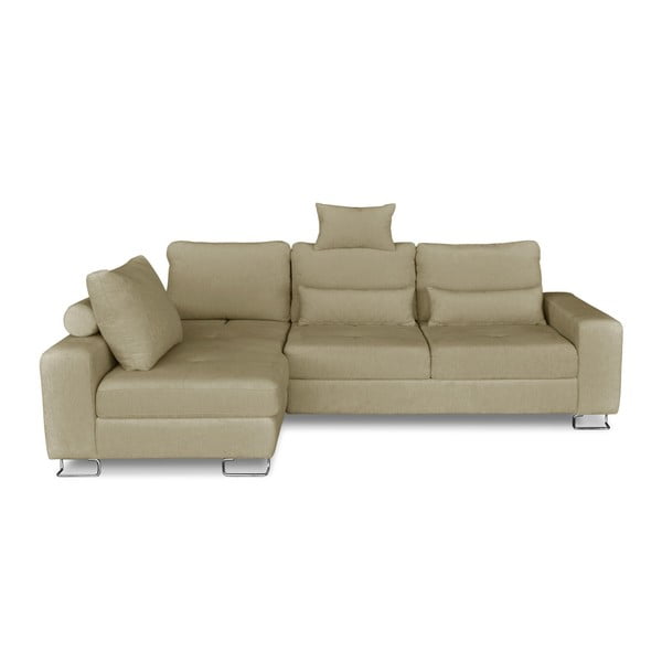 Smėlio spalvos kampinė sofa-lova "Windsor & Co. Sofos "Alpha", kairysis kampas
