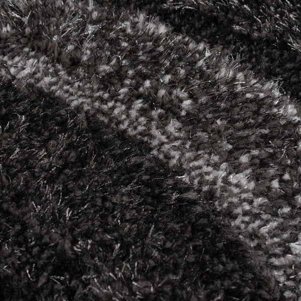 Rankų darbo iš perdirbto pluošto kilimas juodos spalvos/pilkos spalvos 160x230 cm Velvet – Flair Rugs-image-3