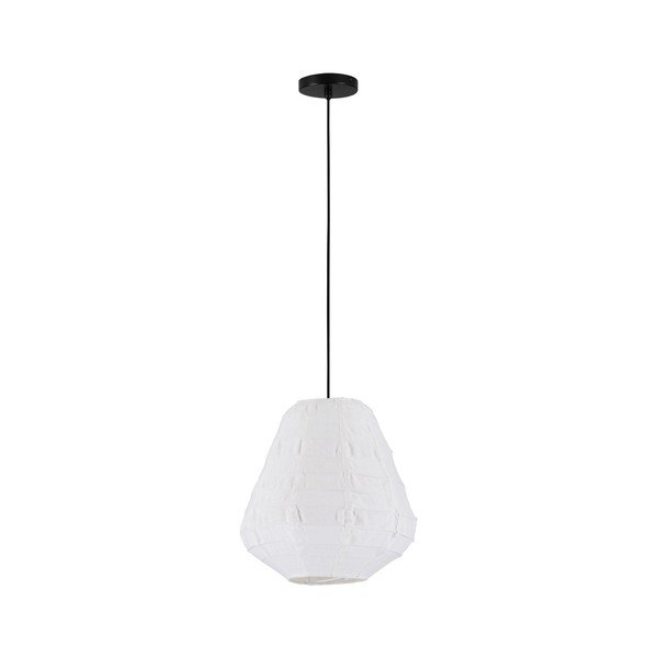 Baltos spalvos iš lino kabantis šviestuvas ø 36 cm Linnet – Nova Luce