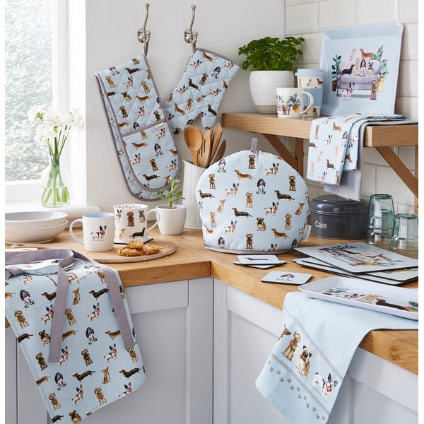 Iš medvilnės virtuvės rankšluosčiai 3 vnt. 45x65 cm Curious Dogs – Cooksmart ®-image-2