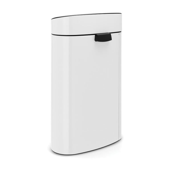 Iš plieno galima atidaryti palietus šiukšliadėžė baltos spalvos 40 l Touch Bin – Brabantia-image-3