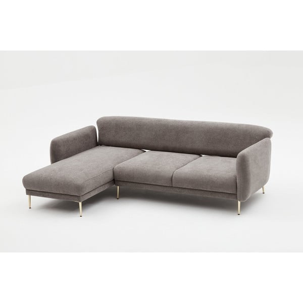 Pilkos spalvos kampinė sofa (su kairiuoju kampu/su gultu) Simena – Balcab Home-image-2