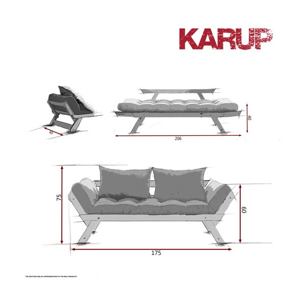 Sofa "Karup Bebop Black/Natural-image-2