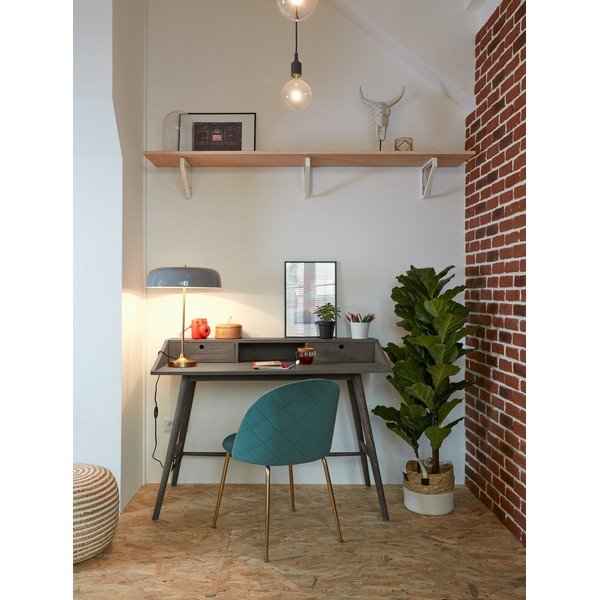 Smėlio ir baltos spalvos dryžuotas pufas Kave Home Samy-image-4