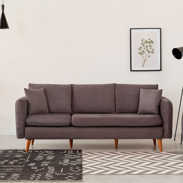 Sofa tamsiai pilkos spalvos 215 cm Sofia – Balcab Home-image-4
