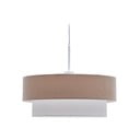 Baltos spalvos/smėlio spalvos kabantis šviestuvas ø 40 cm su tekstiliniu gaubtu Bianella – Kave Home