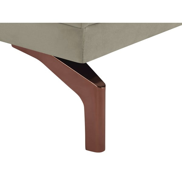 "Windsor & Co Sofas Jupiter" smėlio spalvos fotelis su auksiniu porankiu-image-4