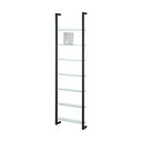 Juodos spalvos iš metalo kelių aukštų sieninė lentyna 46 cm Cubic – Spinder Design