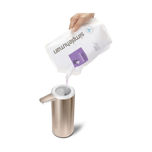 Rožinis nerūdijančio plieno muilo dozatorius 266 ml - simplehuman-image-2